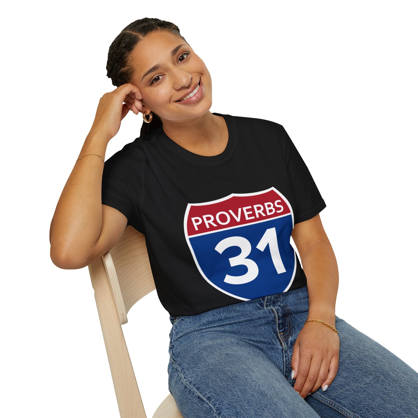 Proverbs 31 Unisex Softstyle T-Shirt - Inspirational Road Sign Tee